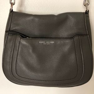 Marc Jacobs Empire City Messenger Leather Crossbody Dark Grey